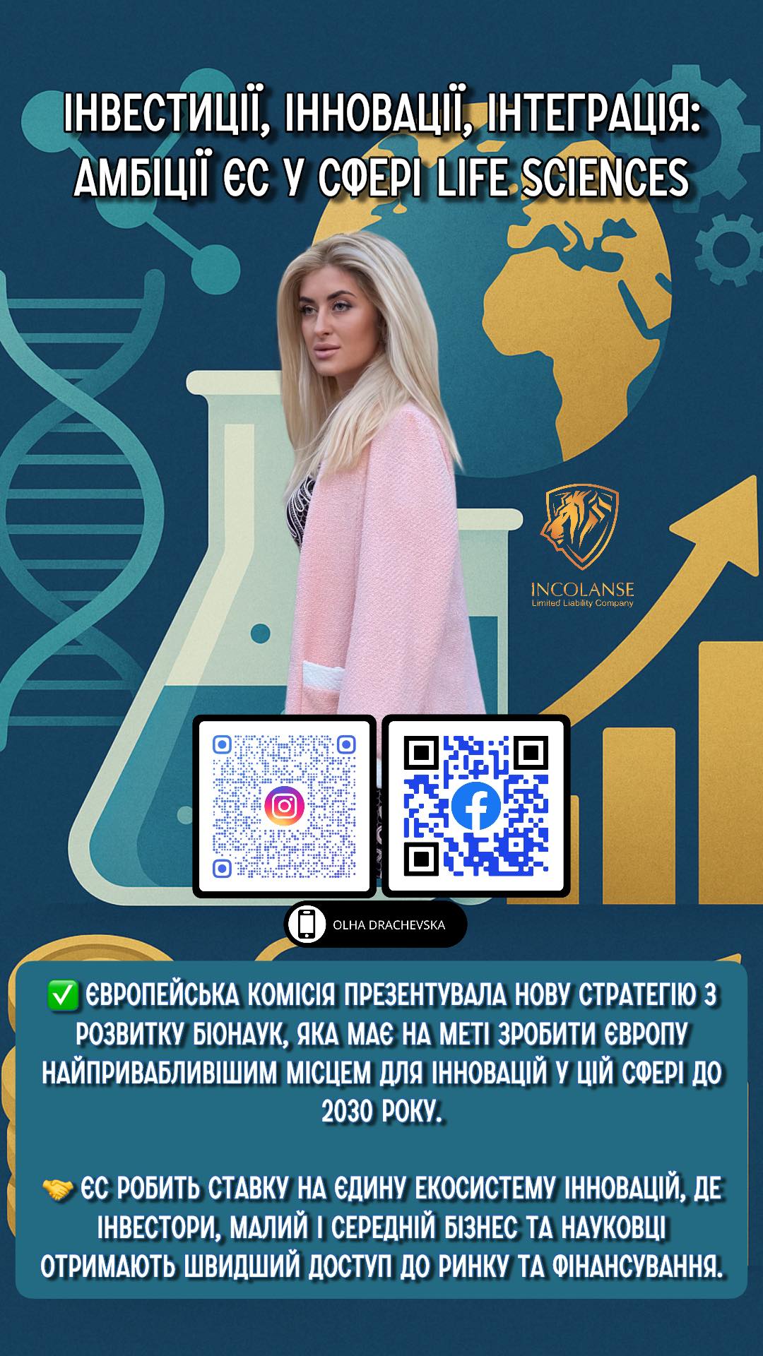 ЄС запускає нову стратегію з біонаук: ставка на інновації, інвестиції та глобальне лідерство до 2030 року.