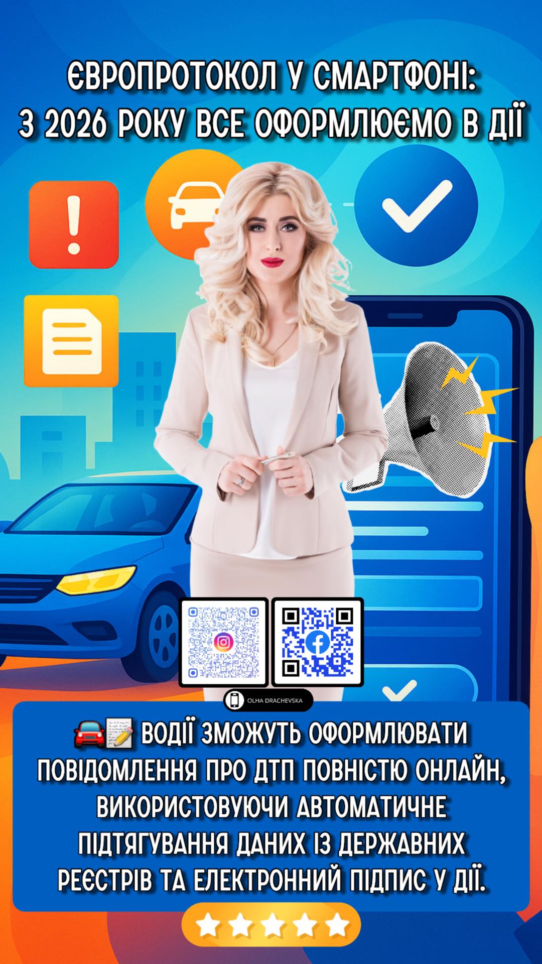 З 2026 року оформити європротокол можна буде повністю онлайн — просто у застосунку Дія.